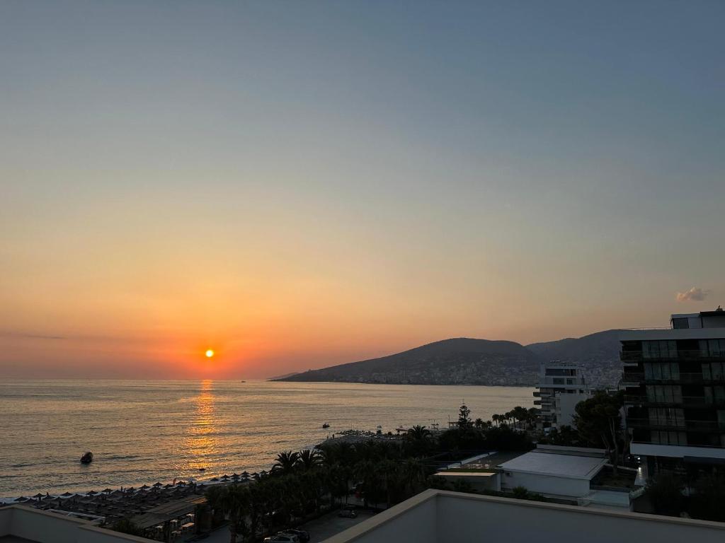 Sunrise view over Mango Beach from hotel